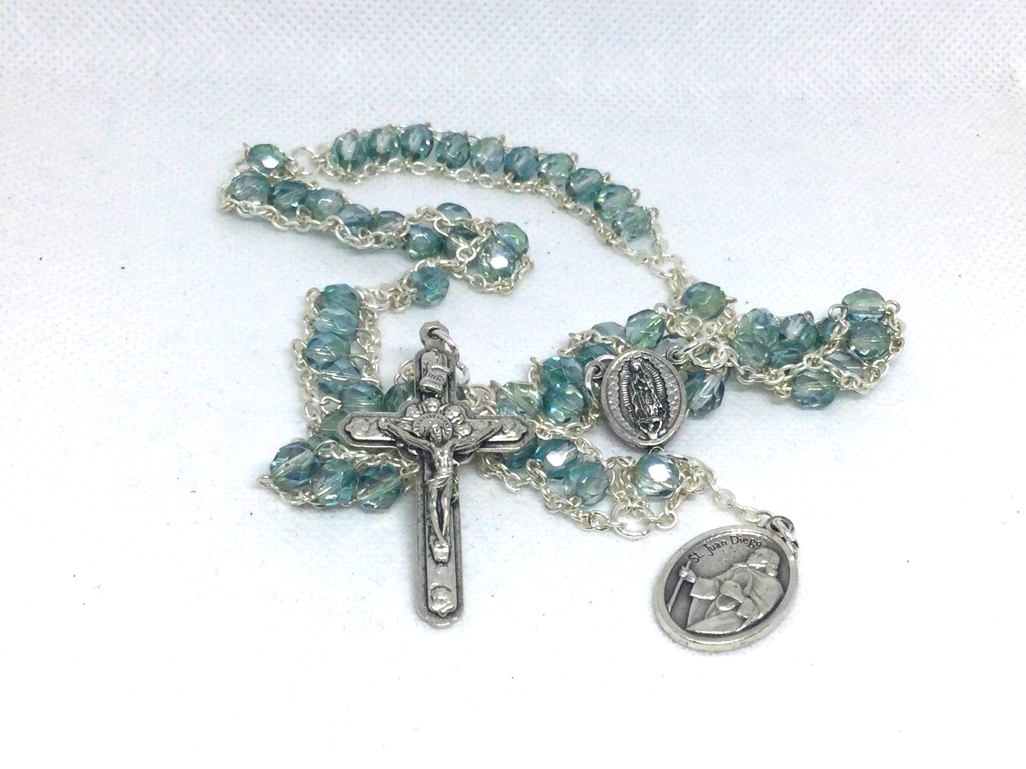 Green online blue rosary