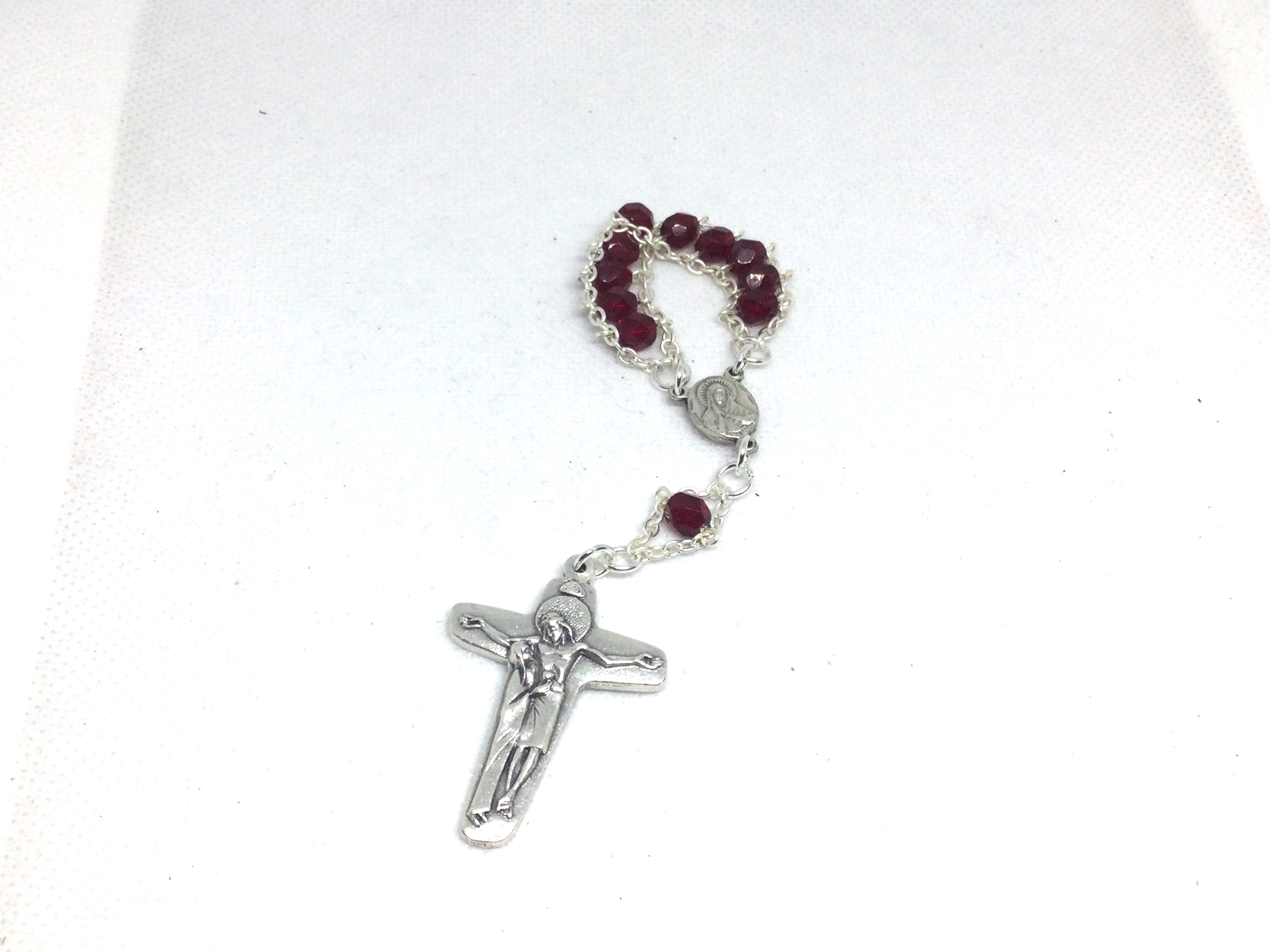 Clear Glass Ladder Style hotsell 5 Decade Catholic Rosary