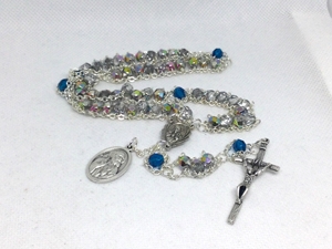 The St. Peter the Apostle Ladder Rosary custom, build your own, Catholic, ladder rosaries, rosaries, 5-decade rosaries, czech glass, St. Peter, Miraculous Catch of Fish, Peter the Apostle, pope, papal, sacred heart, Catholic